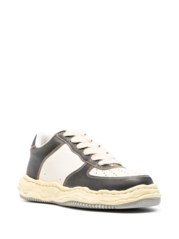 Wayne panelled leather sneakers