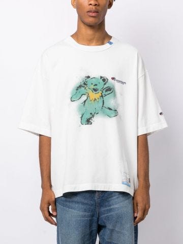 Bear-motif cotton T-Shirt