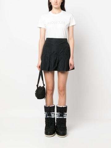High-waist taffeta miniskirt