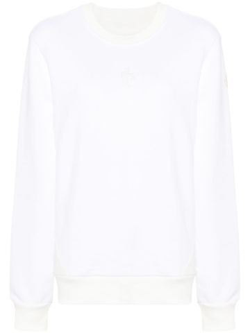 White sweatshirt with applique