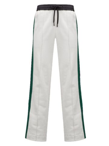 White jersey sports trousers