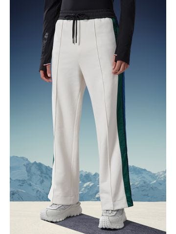 White jersey sports trousers