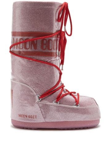 Pink Icon Glitter snow boots