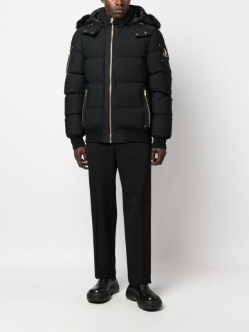 Black Stagg Hooded Down Jacket