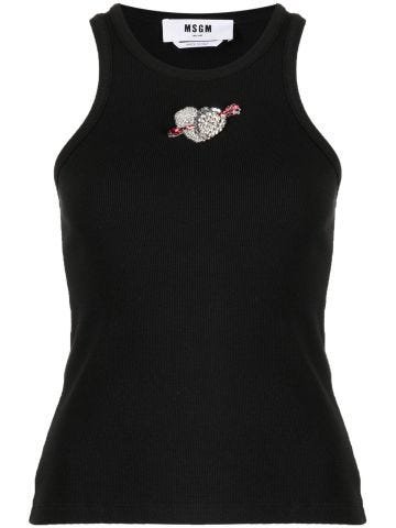 Black top with decoration