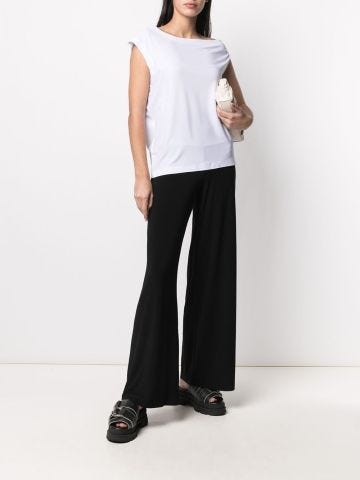 Mid-rise wide-leg trousers
