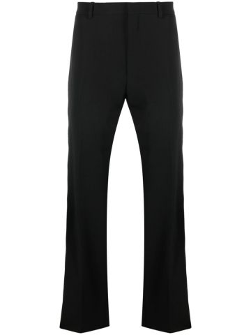 Black trousers with embroidered logo