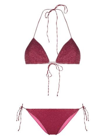 Set bikini metallizzato Lumiére rosa