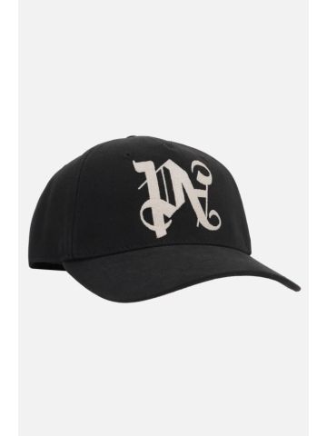 Black baseball cap with PA monogram