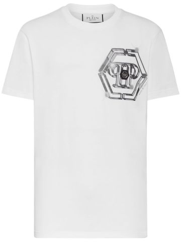 White T-shirt with logo print on the back