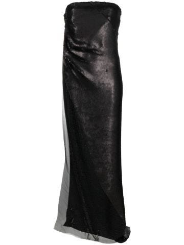 Sequin-embellished long top