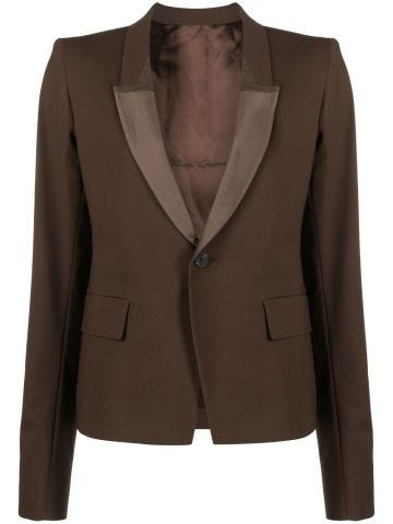 Brown single-breasted blazer