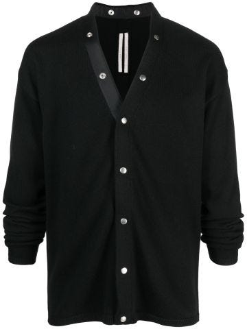 Black cardigan with decorative buttons