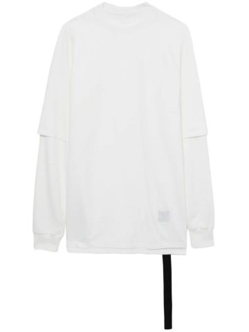 White sweatshirt with drawstring