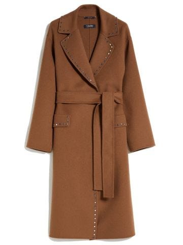 Studded wool coat
