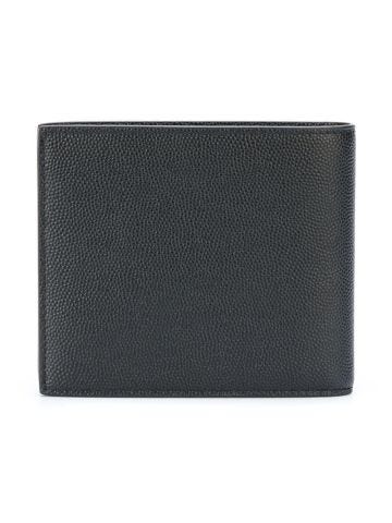 Black bifold wallet with logo
