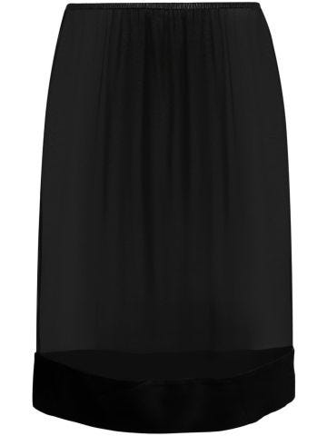 Semi-sheer silk skirt