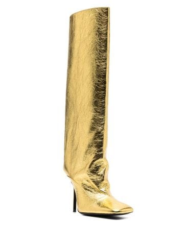 Stivali al ginocchio oro Sienna