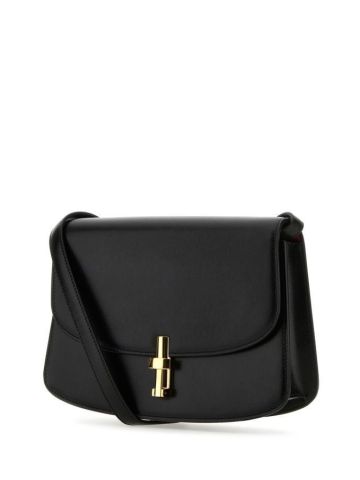 Sofia black leather shoulder bag