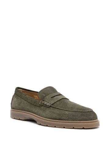 Green loafers