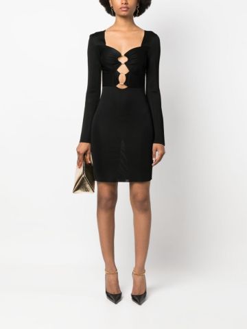 Cut-out knitted minidress