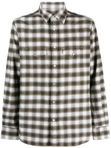 Check-pattern cotton shirt
