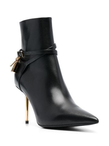 80mm leather pointed-toe boots