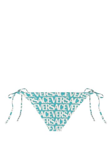 Light blue bikini briefs with print