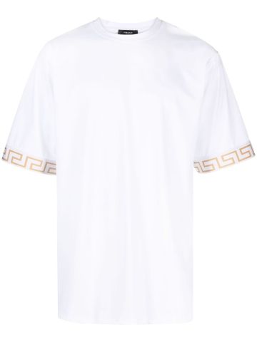 White La Greca short-sleeved T-shirt