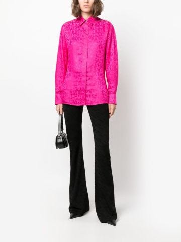 Fuchsia shirt with all-over print