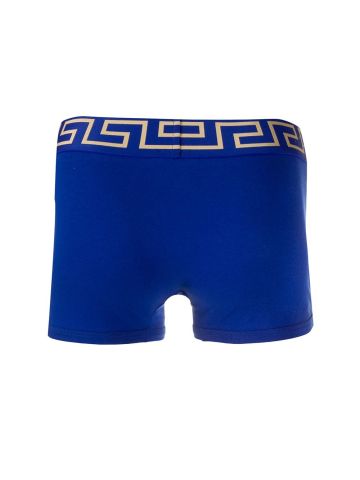 Blue boxer shorts with logo band