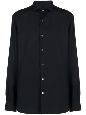Long-sleeve button-up shirt