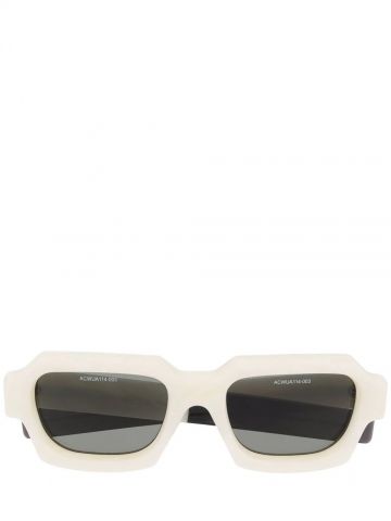 White rectagular frame Sunglasses