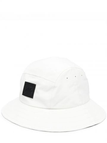 Logo patch white bucket Hat