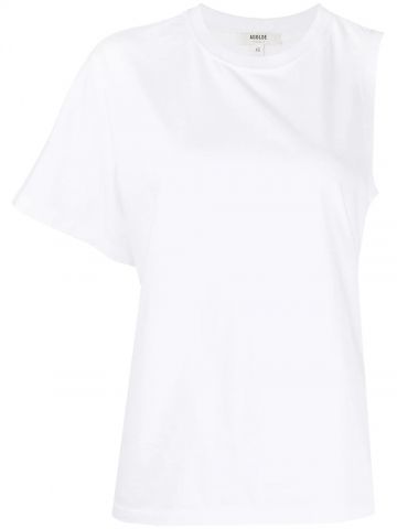 White Della asymmetric T-shirt