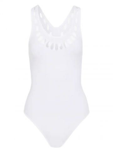 White seamless one piece Swimsuit