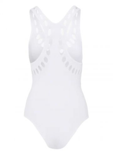 White seamless one piece Swimsuit