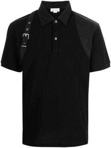 Buckle detail black polo Shirt