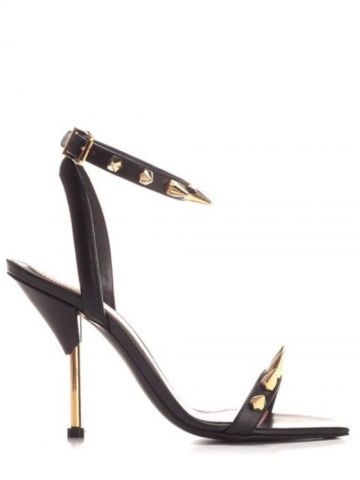 Black studded heeled Sandals