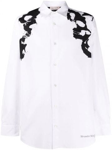 Abstract print white Shirt