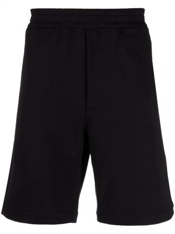 Side zip black Shorts