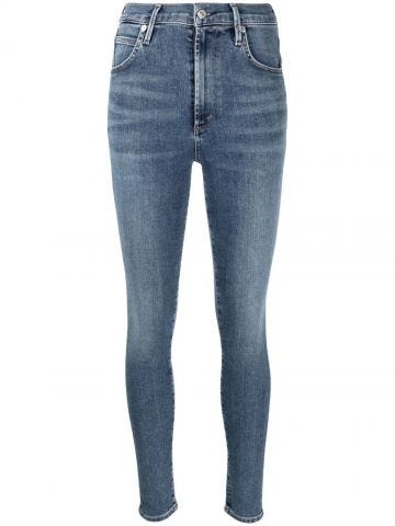 Jeans skinny a vita alta Chrissy blu