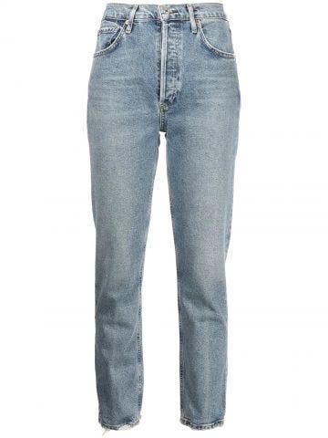 Blue Jolene high-rise cropped Jeans