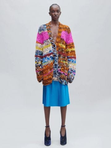 Multicolored yarn Cardigan
