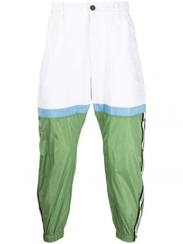 Green tapered track Pants