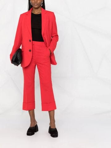 Red tailored cropped Trousers
