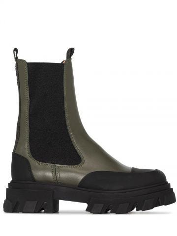 Chelsea green ankle Boots