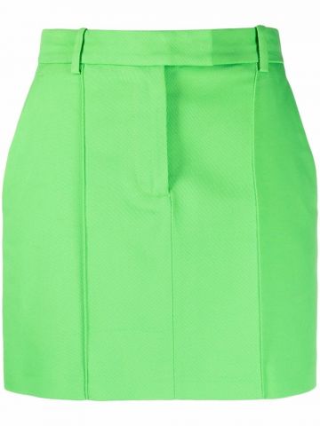 Tailored A-line green mini Skirt
