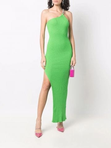 Ribbed knit green maxi Dress