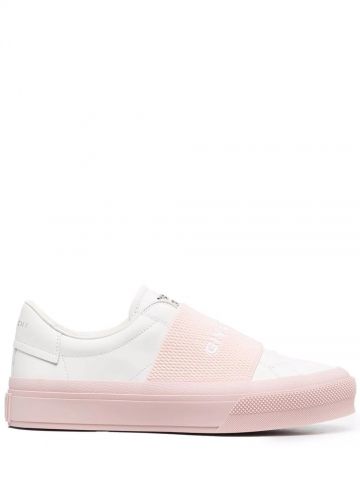 Pink logo strap white Sneakers